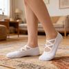 2 Pairs Women's Crisscross Strap Yoga Socks With Nonslip Grip Low Cut Cotton Socks For Pilates Barre Ballet Barefoot