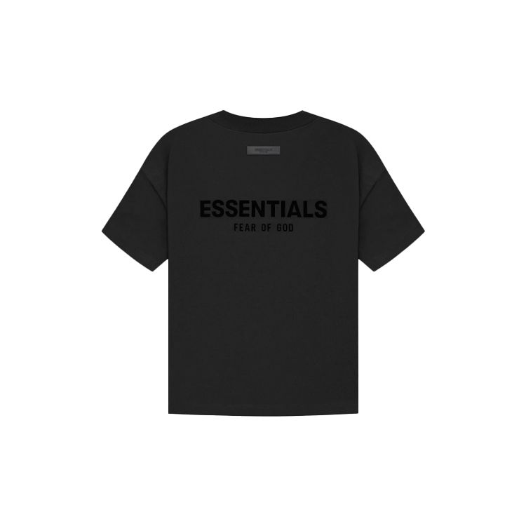 Fear of God Essentials Letter Print Short Sleeve T-Shirt Unisex Tops Black FOG-SS22-956
