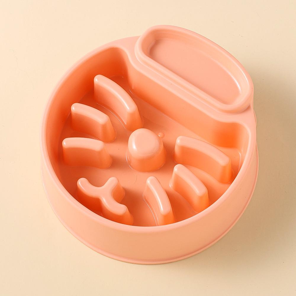 Home Dog Eating Plate Anti Choking Feeder Plastic Pet Slow Food Bowl Anti Gulping Feeding Supplies for Dog Cat Dish