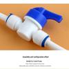 1/4" Quick Connect Blue Card Water Purifier Ball Valve & Drain Connector