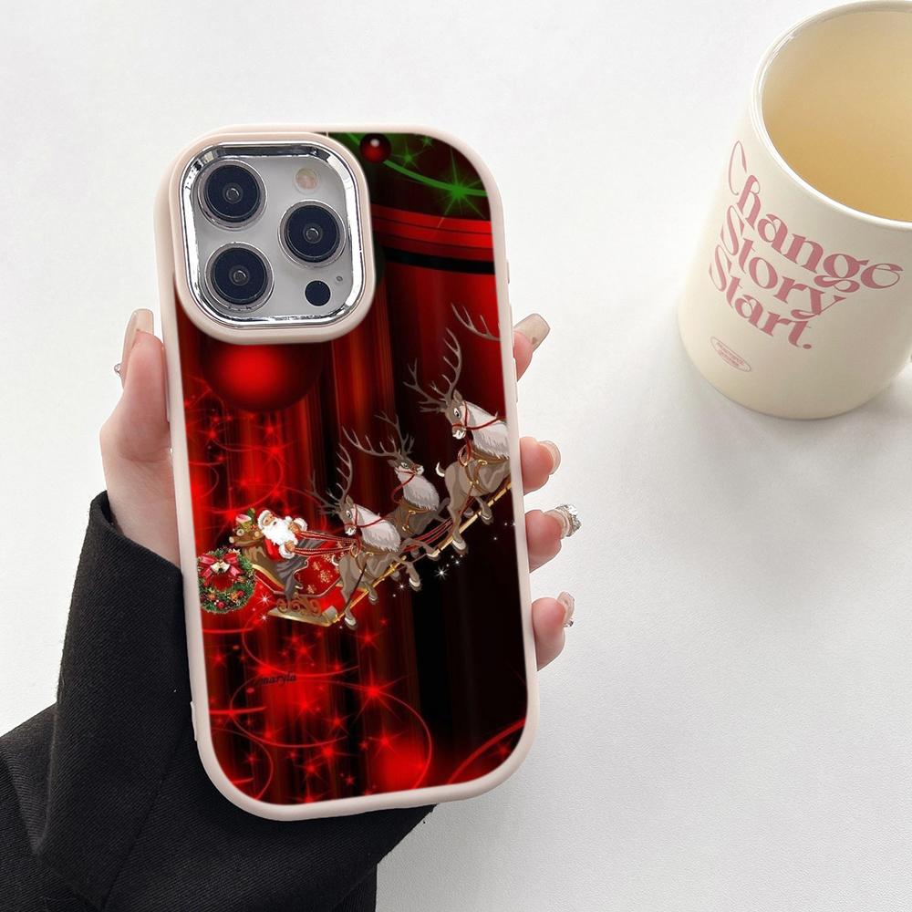 N105 рождественские и новогодние художественные мягкие чехлы для телефонов Samsung S24 — фото 20