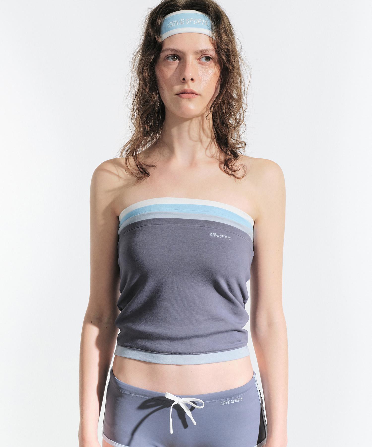 Grove Moana Tube Top (Light Gray) Light Grey/F
