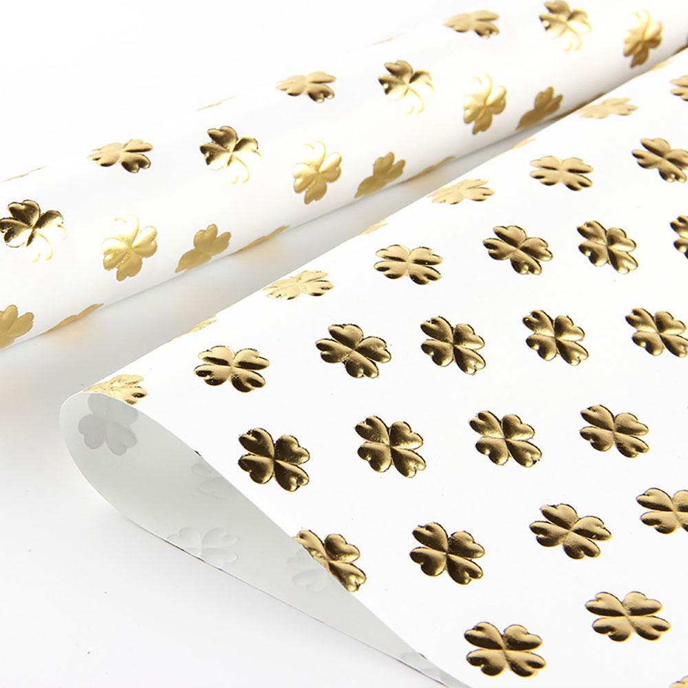 50x70cm Bronzing Gift Wrapping Paper Gold Polka Dots Birthday Valentine's Day Bouquet Gift Packaging Paper DIY Decoration Paper