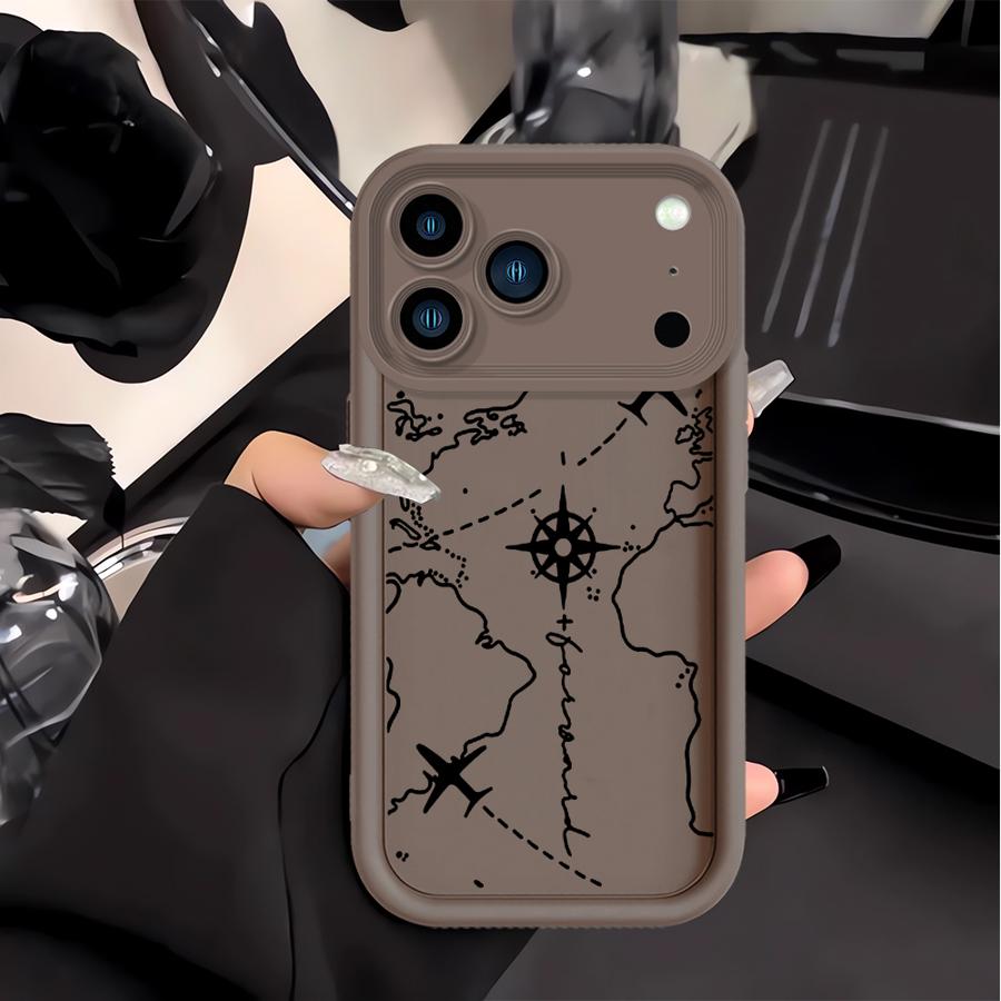 Airplane Route Case for Apple iPhone 17 Pro Max XS 12 16 XR 16e Air 14 Plus 13 Mini 11 15 Phone Cover