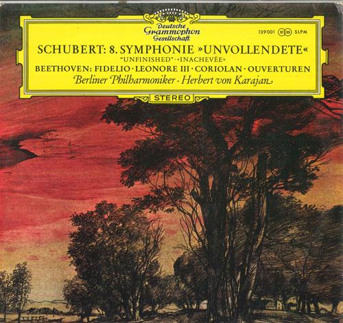 LP Record HERBERT VON KARAJAN, BERLINER PHILH - Schubert Symphonie Nr8 H Moll, D759 139001SLPM DEUTSCHE GRAMMO 1966 Germany Classical Used