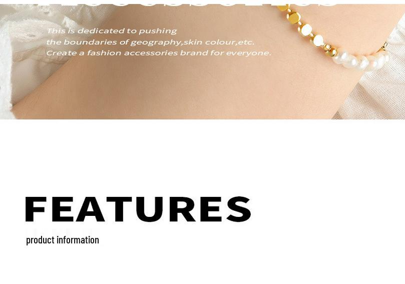 New Korean Style Pearl Inlaid Patchwork Bracelet - Simple, Exquisite, and Sexy Hand Jewelry