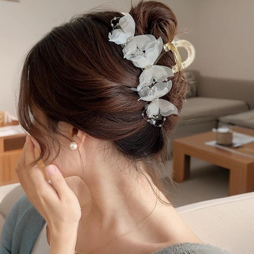 Super Fairy-Like Butterfly Hair Clip, Large Shark Clip, Back-Of-Head Hair Clip for Girls and Women, Half-Up Hair Accessory Suitable for Shopping