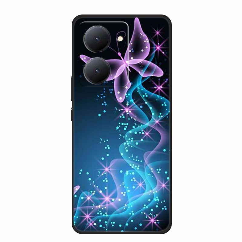 For VIVO Y36 Y78m Y27 5G Case Animals Soft Silicone Back Cover Phone Cases for VIVO Y27 5G VIVOY36 5G 6.64" Cool Wolf Cat Fundas