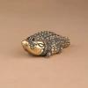 Vintage Brass Crocodile Mini Figurine Antique Animal Statue Desktop Ornament Home Decor Handmade Crafts Tea Pet Decoration