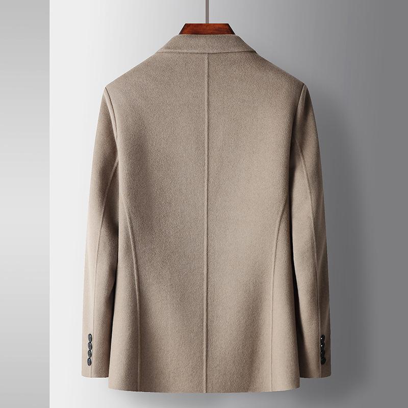 Autumn and Winter Handmade Double-sided Single West Middle-aged and Young People Solid Color Business Wool Suit Jacket