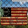 2D Flat 1pc American Flag Metal Sign, We The People 1776 Vintage Style, Ready To Hang Wall Art for Home, Office, and Patriotic Decor Aluminium
