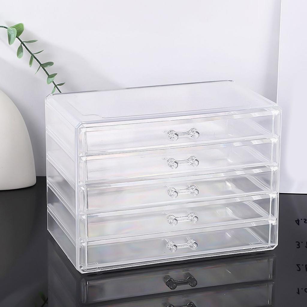 Dustproof Acrylic Organizers Drawers Space Saving Makeup and Jewelry Drawer Organizers with Easy Clean Acrylic Material
