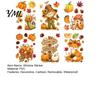 Creative Autumn Window Displays 6 Sheets Harvest Stickers, Thanksgiving Cartoon Static Cling Decorations with Festival Decor Pumpkins Maple