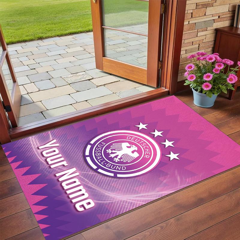 Crystal Velvet Rug Custom Name Text, Soft Non Slip Floor Mat Home DecorGermany national football team