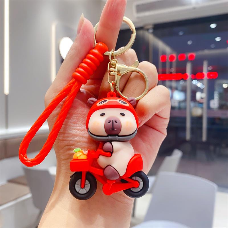 Creative Cartoon Capybara Keychain Car Chain Pendant Cute Doll Bag Pendant Couple Small Gift
