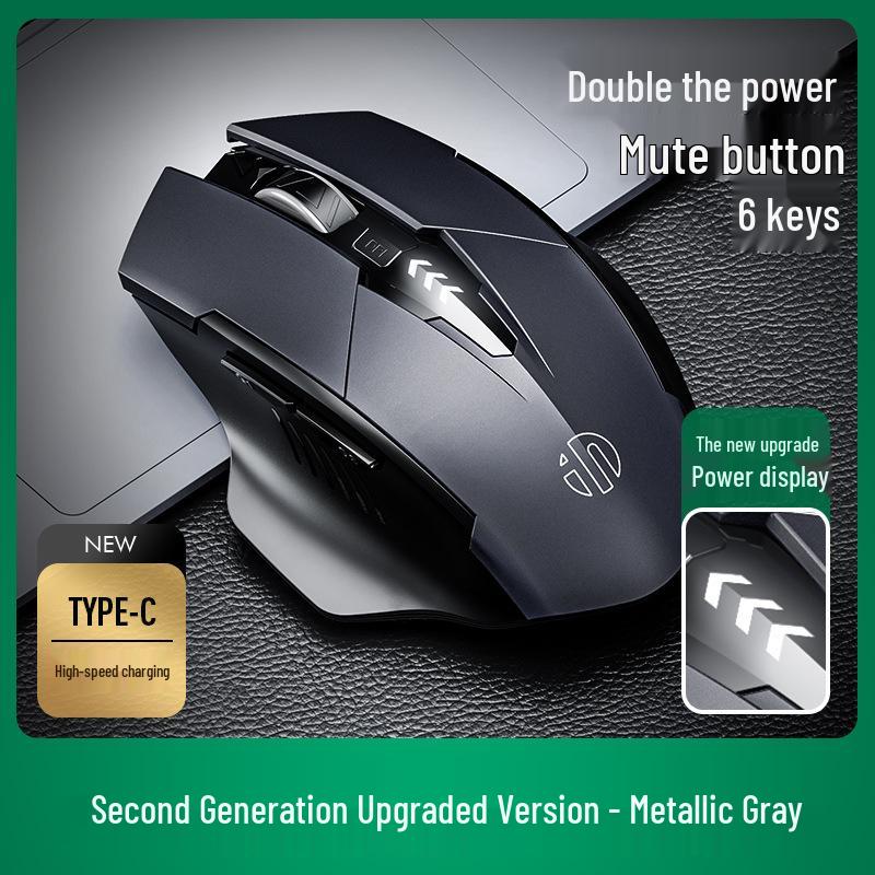 Inphic F1S Three-Mode Rechargeable Silent Wireless Bluetooth Mouse for Office & Gaming