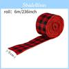 Versatile Holiday Satin Ribbons In Stylish Red Black And White Plaid Pattern For Festive Events