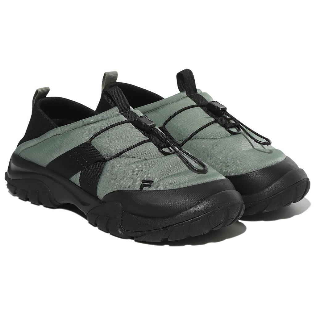 Fila Puffer Slip-On V2 Comfortable Low-Top Casual Shoes Unisex Sneaker Gray Black 1XM02359G301
