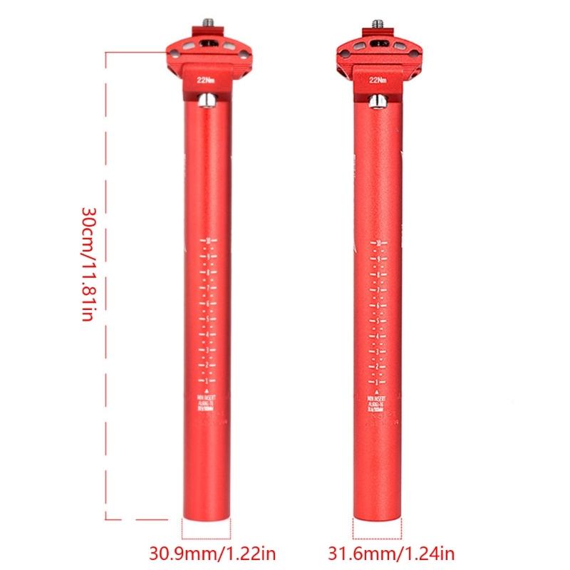 Hochfeste Sattelstütze mit Einzelklemme 30,9/31,6 mm Mehrfaches Anti-Rutsch-Design Sichere Arretierung