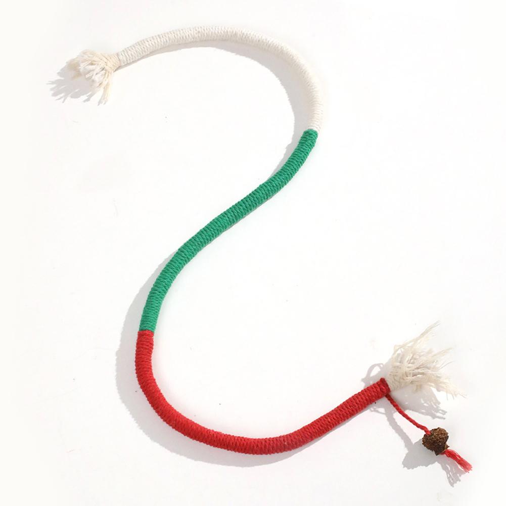 

Interactive Cat Teething Rope Wand Durable Cotton Self-Entertainment Cat Chew Toy Cat Dental Toy Bite Rope Stick Cat Supplies