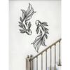 2pcs Minimalist Koi Fish Metal Wall Art, Home Decor Feng Shui, Modern Interior Design for Living Room