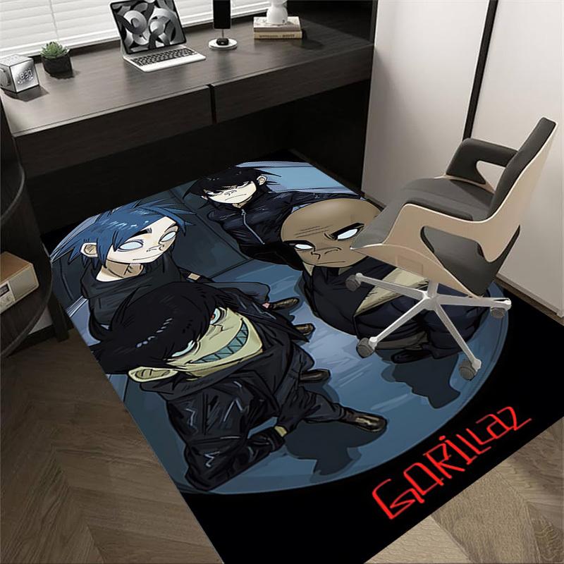 

1 шт. Ковер Gorillaz, Офисный коврик, Коврик для улицы, Декор для дома, Ковер для зоны, Фестиваль 60cm by 90cm