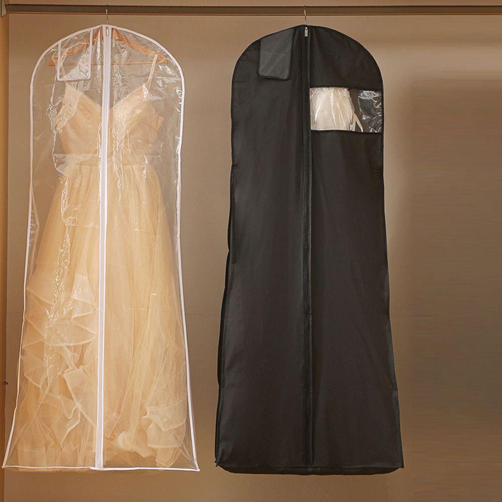 1Pcs Transparent Wedding Dress Dust Cover Double-sided Long Clothes Protector Case Home Wardrobe