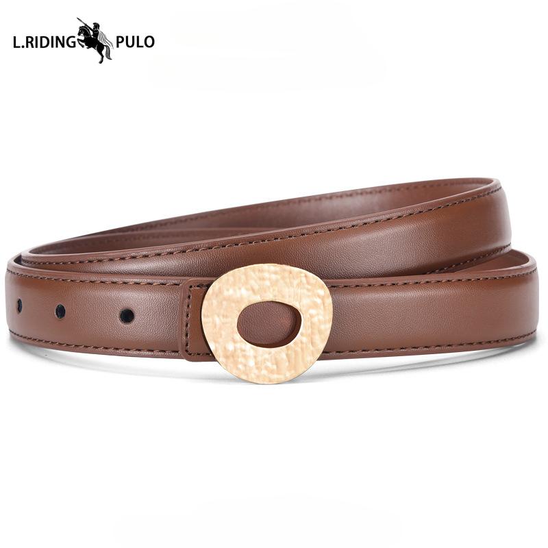 Simple Buckle Thin Belt for Ladies, Fashionable and Versatile Coat and Skirt Decorative Belt
