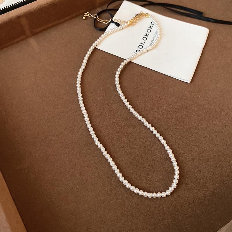 Vintage French Pearl Sweater Necklace: Elegant, Extra-Long Design for Versatile Fashion