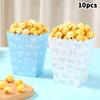 10 Pcs Bow Paper Popcorn Boxes With Bow Pattern Pop Favors Box Baby Shower Party Treat Favors Table Supplies Wedding Decoration