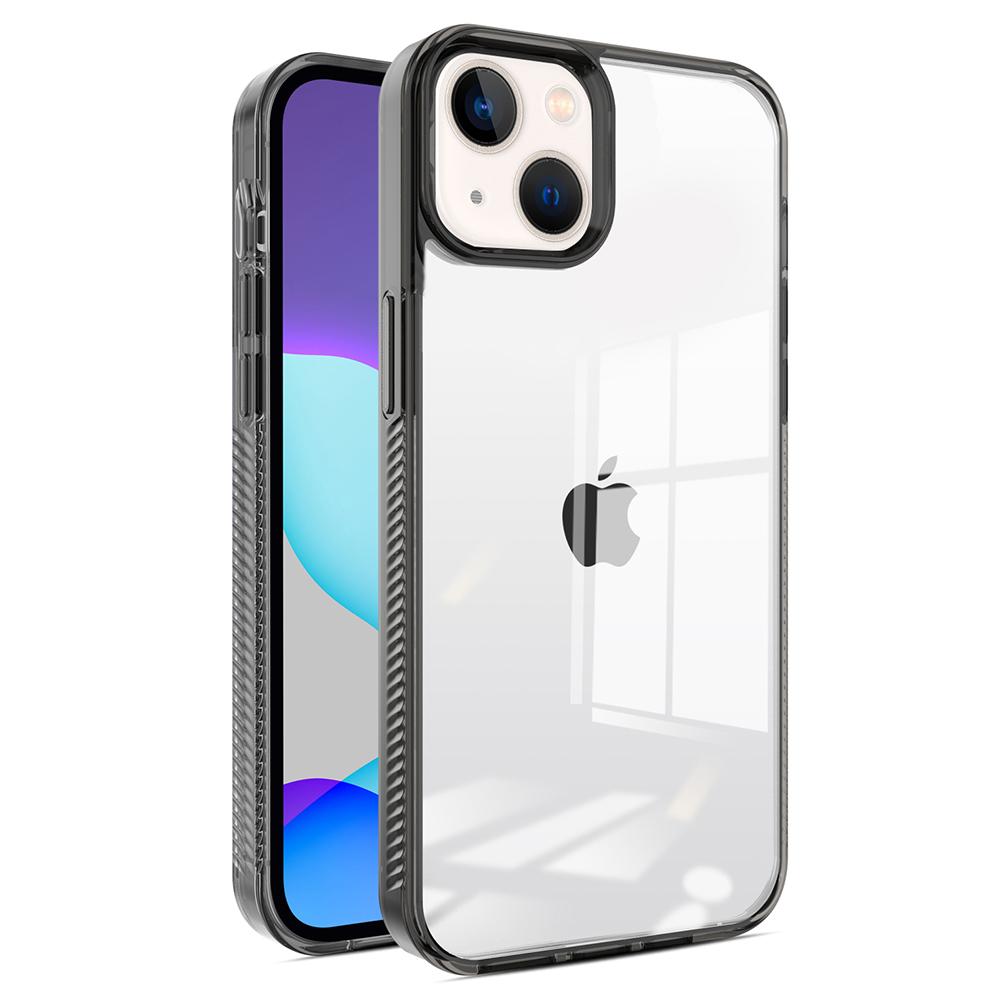 For iPhone 14 Plus Clear Phone Case TPU PC Anti-Slip Drop-Proof Back Cover