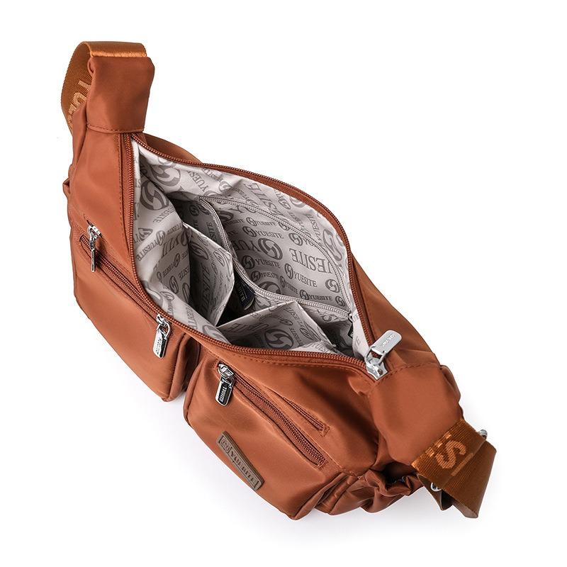Fashion shoulder messenger bag women's large-capacity nylon canvas bag middle-aged mother bag multi-compartment business wallet