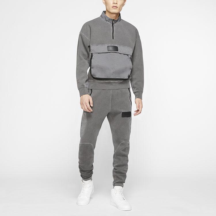 Jordan 23 Engineered Half-Zip Sweatshirt Jacket Men Outerwear Black CJ5998-010