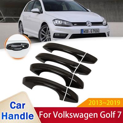 Pentru Volkswagen VW Golf 7 Mk7 2013~ Negru lucios Autocolante de acoperire pentru mânerul ușii, accesorii de protecție auto 2014