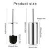 Modern Bathroom Toilet Scrubbers with Soft Dense Bristles Elegant Floor Standing Toilet Brush Long Service Bathroom Brush