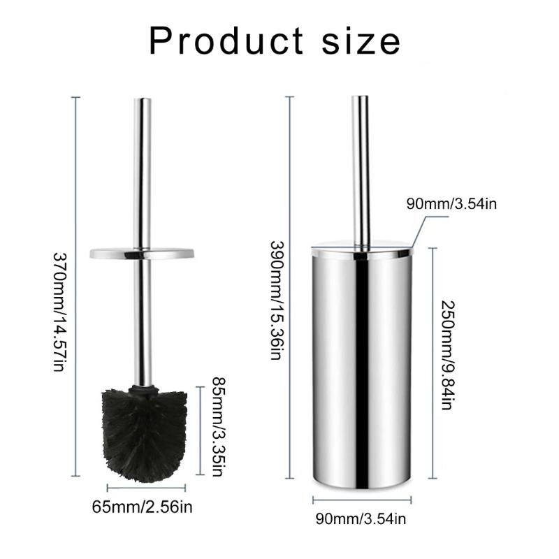 Modern Bathroom Toilet Scrubbers with Soft Dense Bristles Elegant Floor Standing Toilet Brush Long Service Bathroom Brush
