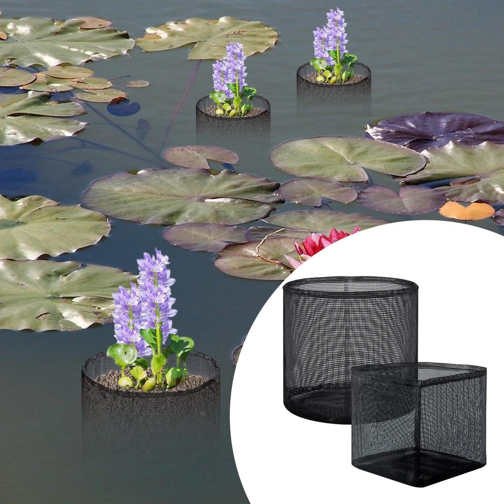 4Pcs Aquatic Plant Basket Floating Pot For Pond Plants Floating Aquatic Mesh Breathable Planting Bags For Water Planting Indoor
