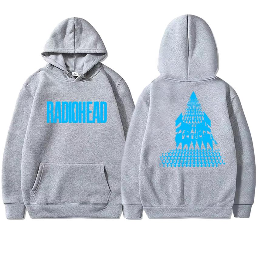 Hot Sale Rock Band Radiohead Tour 2025 Double Sided Printed Sweatshirt Men Women Vintage Hip Hop Streetwear Unisex Fleece Hoodie