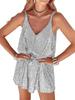 European & American V-neck Sequin Sling Dress for Women - Sexy Nightclub Style