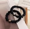 Rhinestone Pearl Elegant Large Hair Tie for Ponytails and Buns