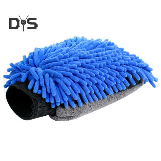 

Перчатки из синели для автомойки, двухсторонняя чистка, удаление пятен, хорошая долговечность, идеальный инструмент для чистки автомобиля синий