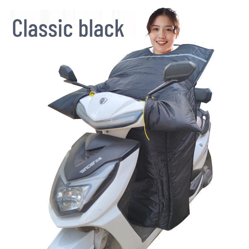 Motorcycle Windshield Plush Knee Pads & Windproof Quilt (Crotch Beam, Thickened, Waterproof, Warm)