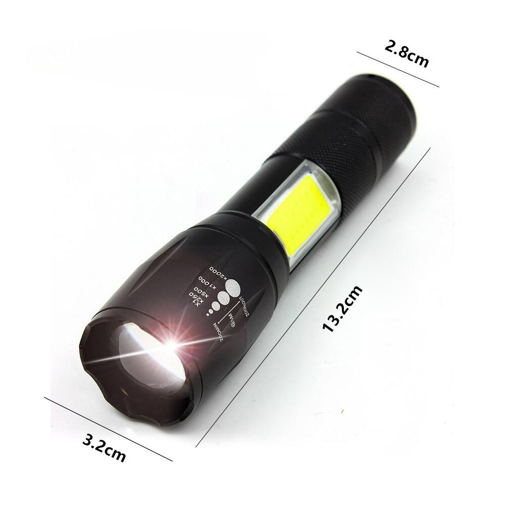 Strong tactical flashlight military zoom rechargeable ip67 searchlight father's day