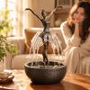 Sculptural Ballerina Water Fountain Calming Ornament Artistic for Office