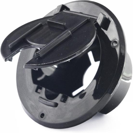 X-Haibei RV Trailer Camper Electric Power Cord Cable Hatch Round Fits 2-3/4 Inches Dia. Hole Flip Up Cover (Black)