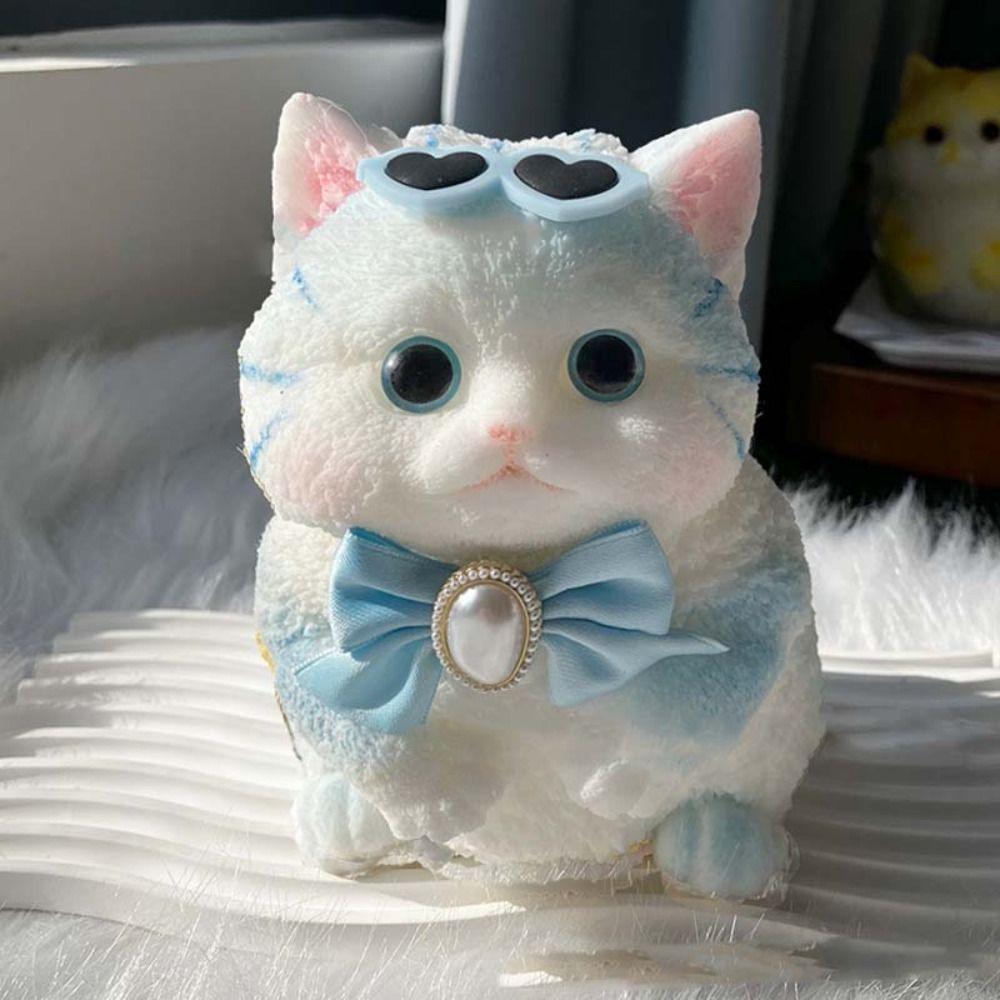 Animal Simulation Cat Squeeze Toys Slow Rebound Cat Fidget Toy Big Cat Doll Squeeze Toy  Office
