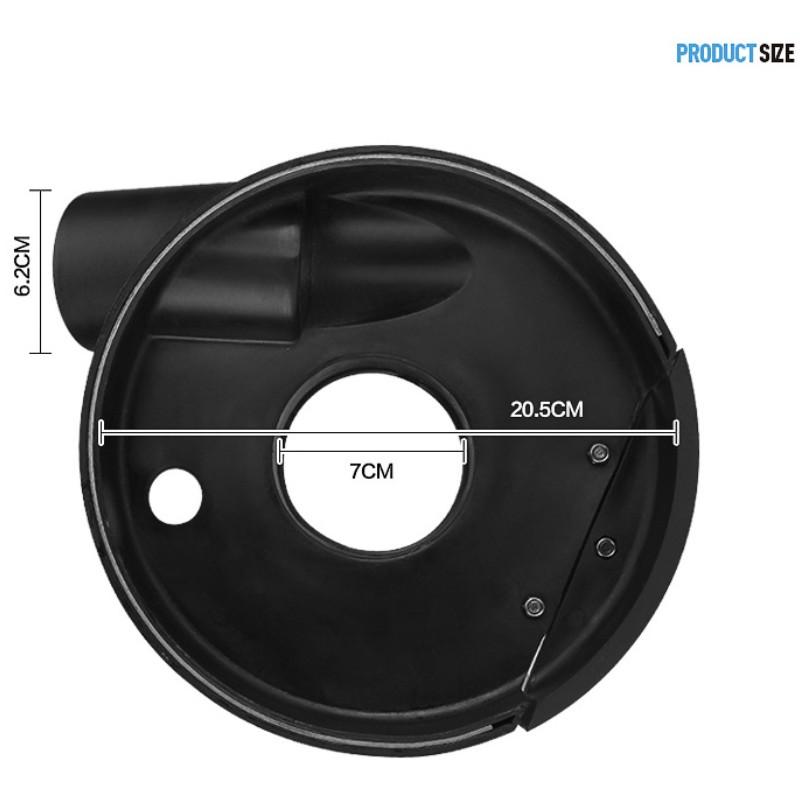 7” 180mm Angle Grinder Dust Cover Angle Kit Grinding Machine Dust Collection Cover Full Hinged Dust Vacuum Shroud