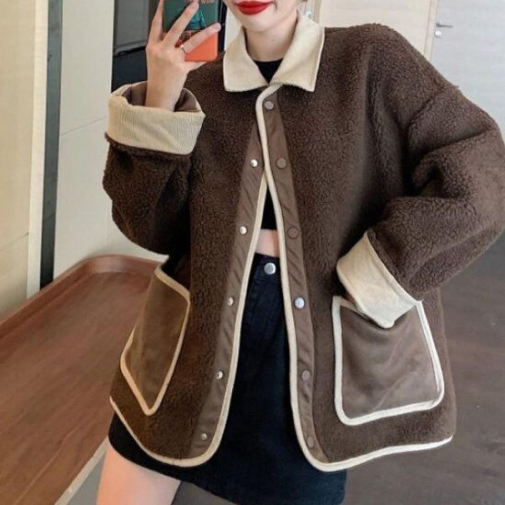 Rellawear Oversized Fluffy Jacket 2color Ryfw17