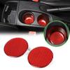 Red Carbon Fiber Car Water Cup Holder Anti-slip Mat Pad for Seat Leon 2008-2012