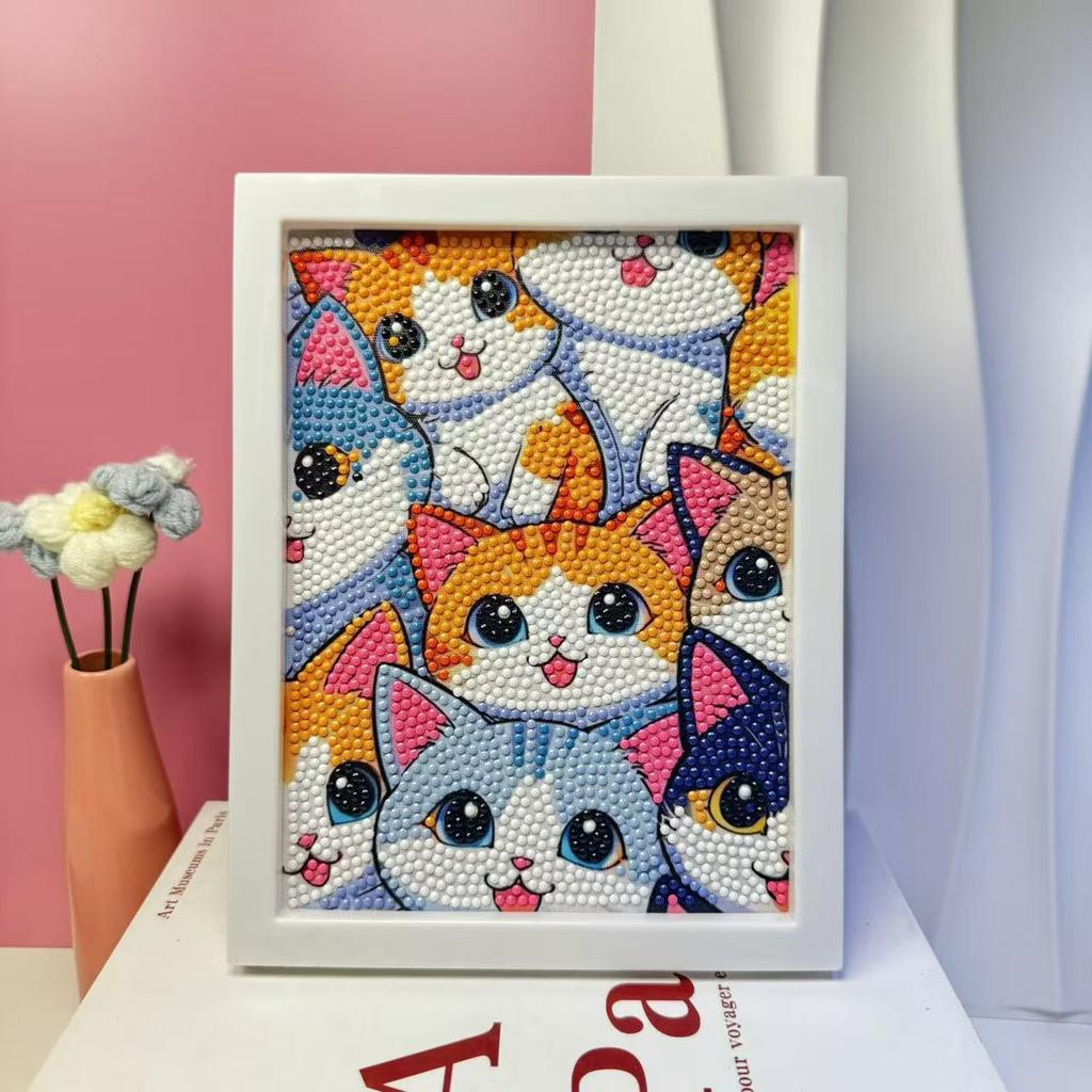 Children'S Diamond Painting Framed Handmade Diy Material Bag Sanrio Diamond Paste Painting Concentration Toy
